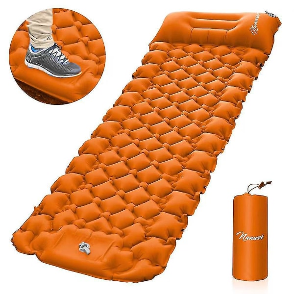 Självuppblåsande liggunderlag för camping Ultralätta liggunderlag med vattentät orange