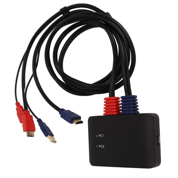 HDMI Switch 2x1 KVM Splitter Adapter til Mus Tastatur Laptop Printer Projektor