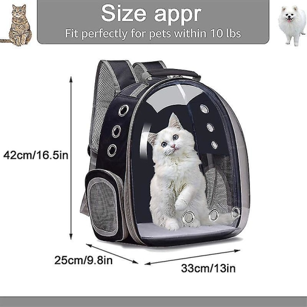 Cat Backpack Outdoor Pet Axelväska Andas Bärbar Rese Transparent Väska Lämplig för små hundar och katter Classic Purple