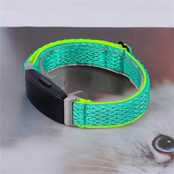 【BQ】Compatible Wave Pattern Woven Nylon Strap for Fitbit Inspire 3 - Replacement Band LightGreen