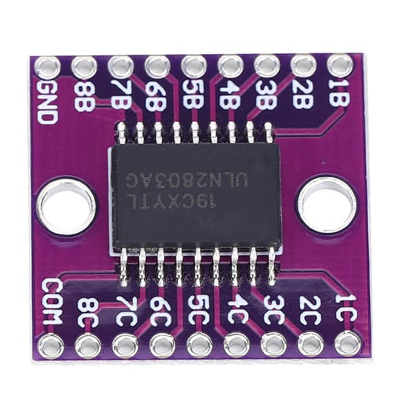 2 kpl ULN2803A Darlington Transistor Array -moduuli 50 V violetti teollisuuden sähkötarvike