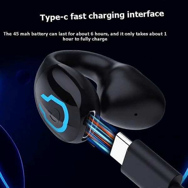 Trådløse hodetelefoner Bluetooth Allsidige trådløse ørepropper Bluetooth-kompatible 5.4 Vanntette sportshodesett med mikrofon B White