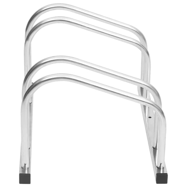 【BQ】vidaXL Bicycle Rack for 2 Bikes Galvanized Steel Silver 2060