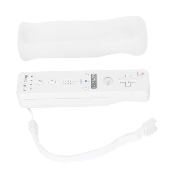 Trådløs spilcontroller med vibration og lydfunktion - Motion Plus inkluderet - Kompatibel med Wii U - Hvid