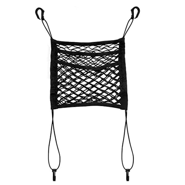 Bilinteriør Sæderyg Elastisk Mesh Net Bil Styling Opbevaringstaske Lomme Burgitter Lommeholder Biltilbehør Bagagerum