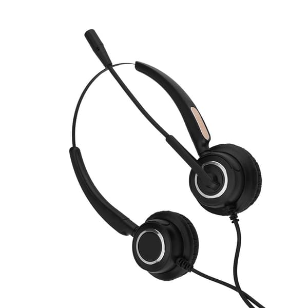 Let USB Call Center-headset med støjreducerende mikrofon