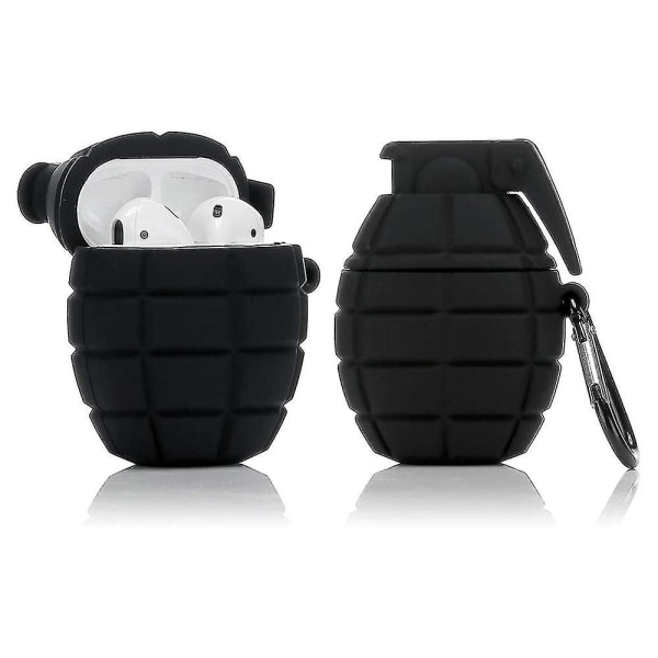 Silikonetui kompatibelt til Airpods 1&2 og Sport Design Cover Black