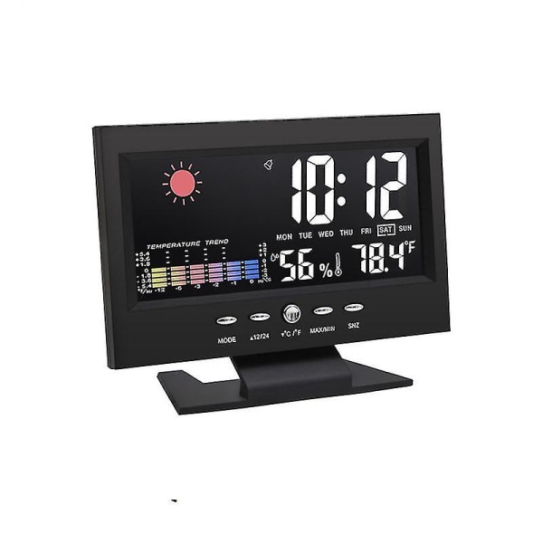 Digital väckarklocka Display Väderstation Kalender Tabell Klocka