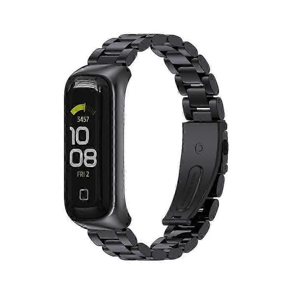【BQ】Udskiftning af urrem i rustfrit stål til Galaxy Fit 2 - Holdbar metalrem Black