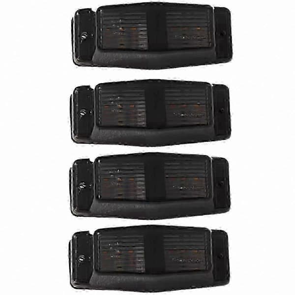 st LED-grillmarkeringslys, røghvide blinklys, kompatible med lastbiler Black Smoked Shell