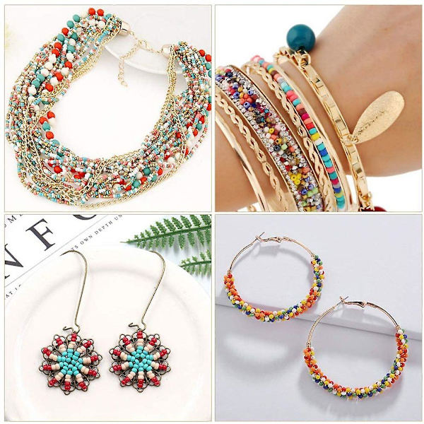 24000pcs Seed Beads Round 24 Colors Beads For Crafts 2mm