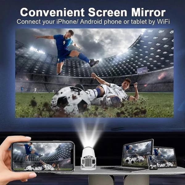 【BQ】Högkvalitativ Helt Ny 5G 4K Projektor Smart HD LED WiFi Bluetooth HDMI USB Android Hemmabio - Perfekt