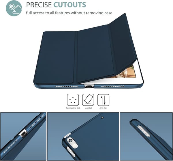 Case for iPad Air 3rd Generation 10.5" 2019 / iPad Pro 10.5" 2017, Ultra-thin Lightweight Case with Transparent Back for iPad 10.5 inch - B Dark blue