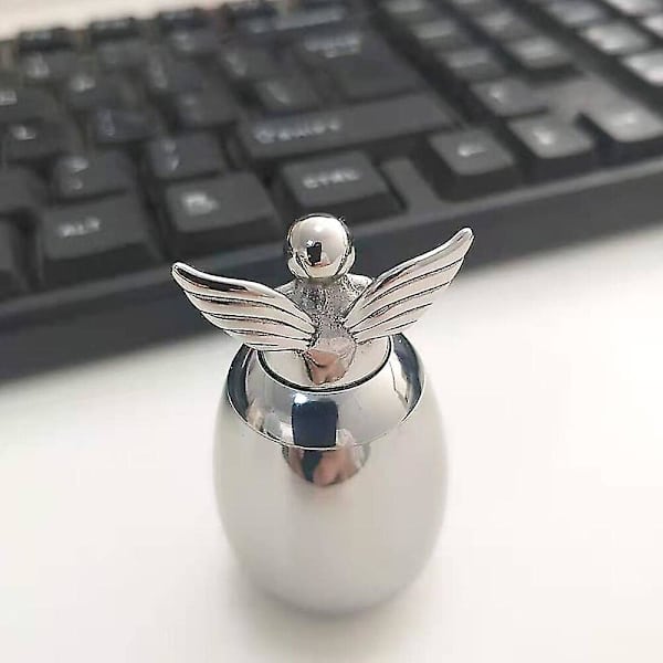 Änglavingar i rostfritt stål Hjärta Små urnor Dina vingar var klara Minnesmärken Kremering Aska Urna Minnesak Feather