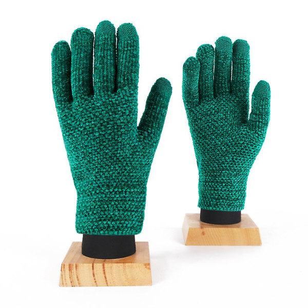 Strikkede hansker "berøringsskjermhansker for damer, varme strikkehansker" (2 par) mars green