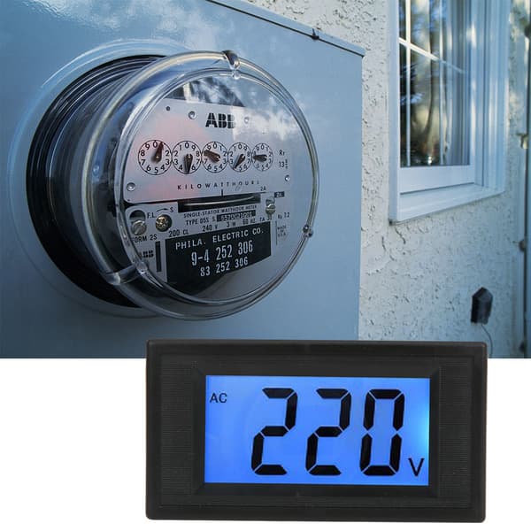 YB5135D LCD Två Trådar Digital Display Voltmeter AC Spänningstestare Mätpanel Mätområde AC80-500V