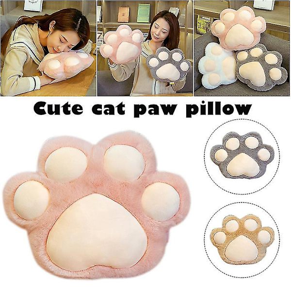 Cat's Paw Kudde Söt plysch liten storlek Lättvikt Vinterhandvärmare för flickor sovkudde Brown