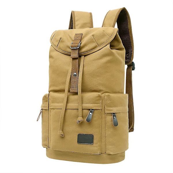 Lærredsrygsæk Mænd Rygsække Stor Mandlige Mochilas Casual Skoletaske Til Teenagere Drenge Højkvalitets Mænd Rygsæk Rygsæk Khaki