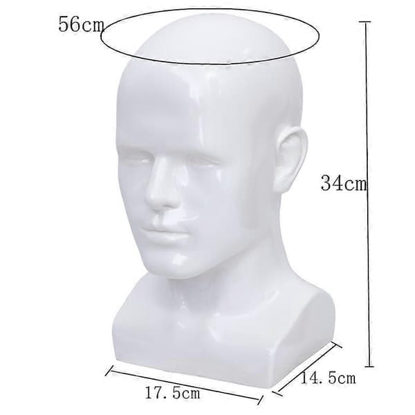 【BQ】Mannlig utstillingsdukkehode for parykker hatter solbriller display Gold