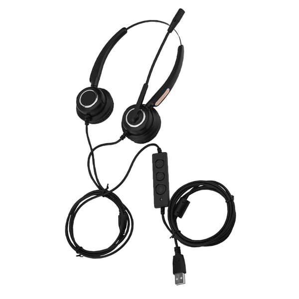 Lett USB Call Center-hodetelefon med støyreduserende mikrofon