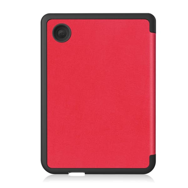 【BQ】Caster Läderfodral för KOBO Clara Colour 2024 / BW Red