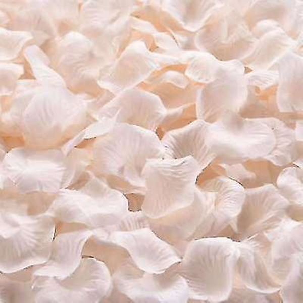 500/1000/3000 stk. Farverige kunstige rosenblade Bryllup Romantisk Silke Rose Blomsterblade Bryllupsfest Dekorationsartikler 50% champagne 3000pcs