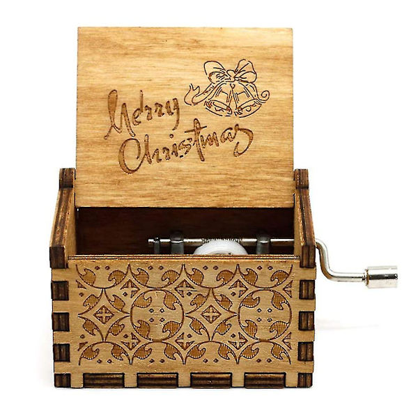Tre musikkbokser, lasergravert Vintage Wooden Sunshine Musical Box