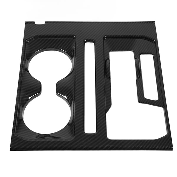 Central Control Gear Shift Kopholder Panel Trim Kulfiber Stil Erstatning til Ford 2021+