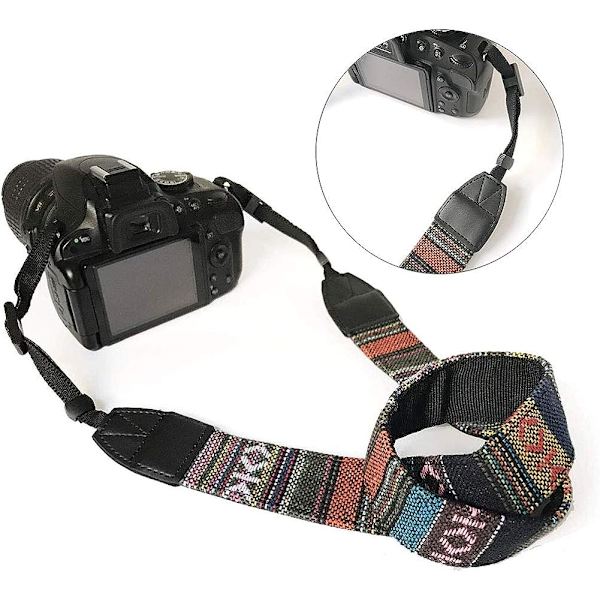 Kamerarem Axelrem Bohemisk stil kamerarem för DSLR/SLR/Nikon etc