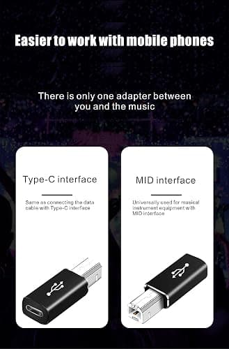 【BQ】USB C til USB B-adapter (2-pak), kompatibel med printere, MIDI