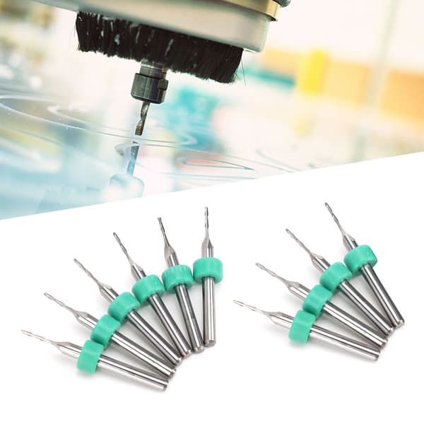 10 stk. 2-spors karbidfreser wolframstål CNC-endefreser 2,4 mm