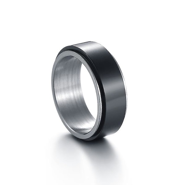 Titanium Stål Mænds Angstring Dame Spinner Ring Gratis Rotation Anti-stress Tilbehør Smykker 2021 Gave 6 Sølv 6 Silver
