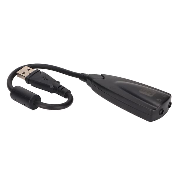 Virtuelt 7.1 Lydkort USB Stereo Lydkort Hodetelefonadapter for PC og Bærbar PC