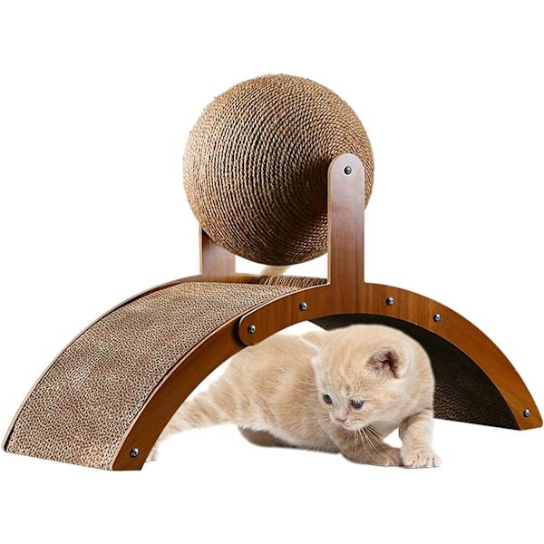 Leksak med boll för katter, kattungar, hundar och valpar, Interactive Scratching Pet