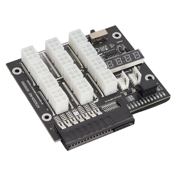 12-ports 6-pins LED spenningsdisplay Mining GPU Breakout Board