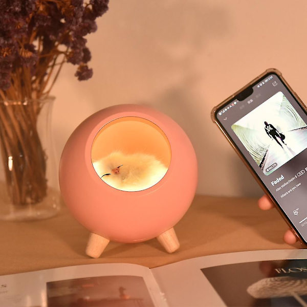 Creative Night Light Sängbord Matning Sovlampa Led Ambient Light For Gift Pink