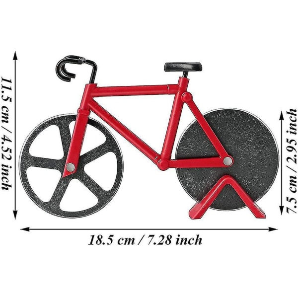 Pizzaskärare, Pizzaskärare, Cykelpizzaskärare, Non-Stick Pizza i rostfritt stål