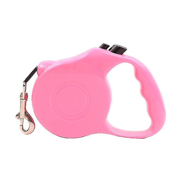 N 3 meter hundkoppel automatiskt infällbart hundar Walking bly koppel sällskapsdjur hundar katt bly förlängande dragrep (rosa)