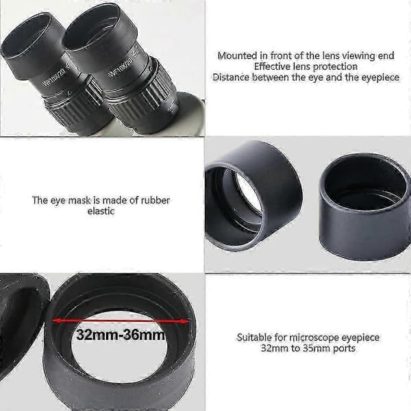 Gummi okularbeskyttelse øyebeskyttelse sylinder øyebeskyttelse mikroskop kikkert 32-36mm - JA Bevel angle