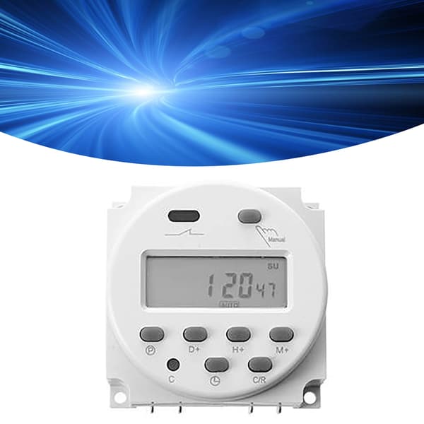 Digital Timer Microcomputer Tidsstyringsbryter med LCD-skjerm CN101A DC12V 4 Kabler