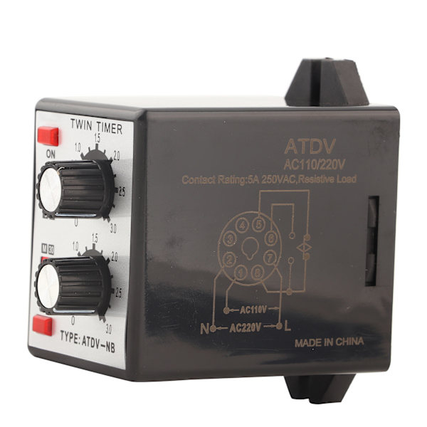 Knappkontroll Tidrelä På Av Timerrelä MultiSection ATDVNB AC110v 220V