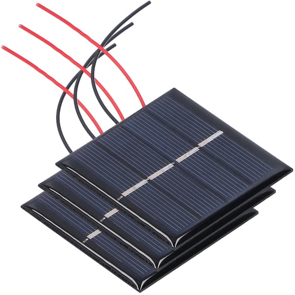 3 stk. 2V 0,45W Mini solcellepanel Mikro kablet polysilisium for DIY-batteri
