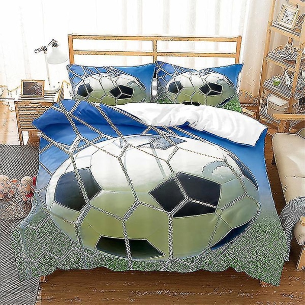 Sports Football Series Printed cover Tvådelat set Tredelad dekorativt cover för barns sovrum style 3 200*228three-piecesuit