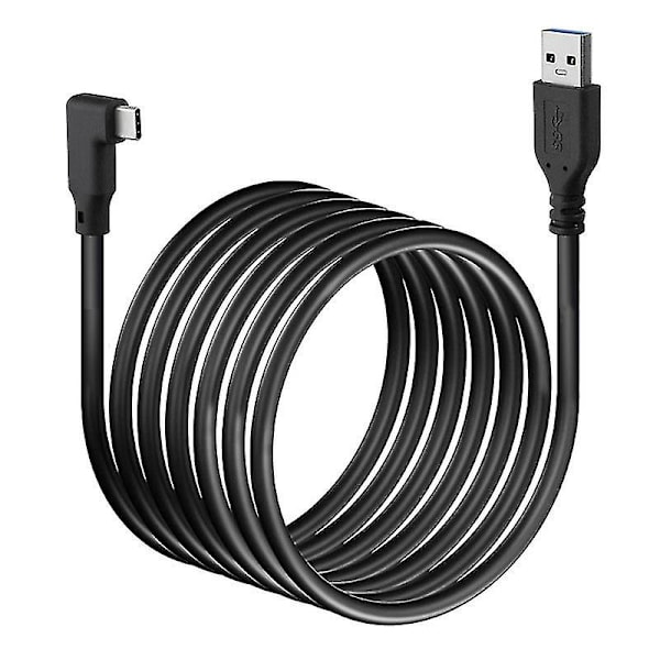 VR-datakaapeli kyynärpää Type-c datakaapeli Usb3.1 Gen 2 kaksoisurosvideoprojektiokaapeli 20 Vr mobiilipelikaapeli PQ102Black 3M