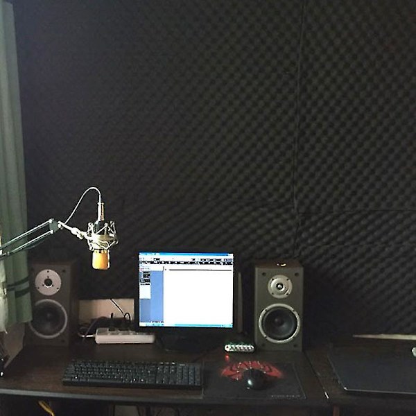 100x50cm 20mm tyk billyddæmper Akustisk støjisolering Skum Subwoofer måtte