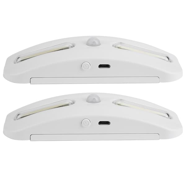 2 STK USB COB LED Bevegelsessensor Skaplys for Hjem Korridor