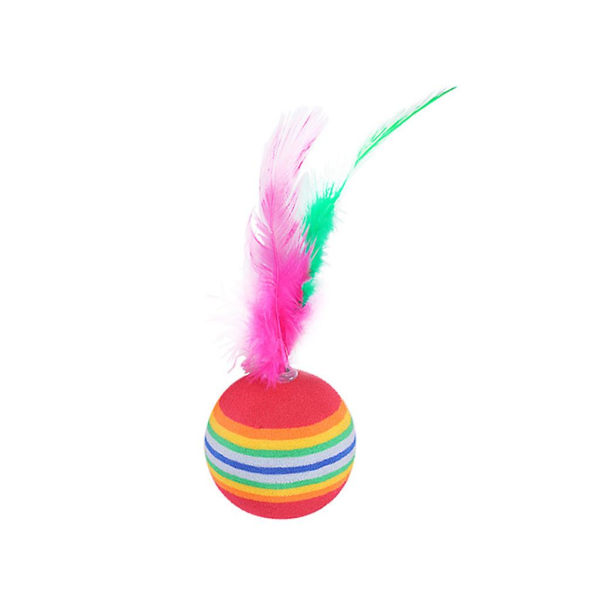 Eva regnbågsboll med fjäderlätt skum som kastar Rolig interaktiv tuggleksak