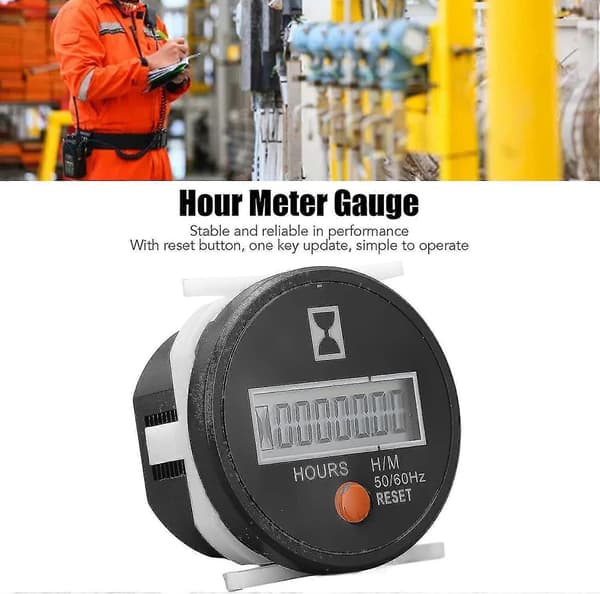 Timer för bygg- och jordbruksmaskiner, mekanisk timer med återställningsknapp 1-pack