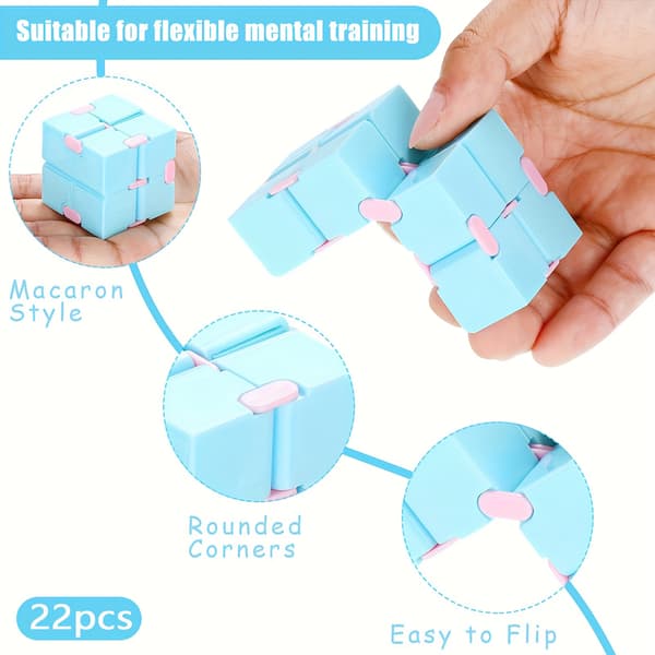 【BQ】22 kpl Mini Flip Cube -palapelilelu - Infinite Loop Fidget 22pcs
