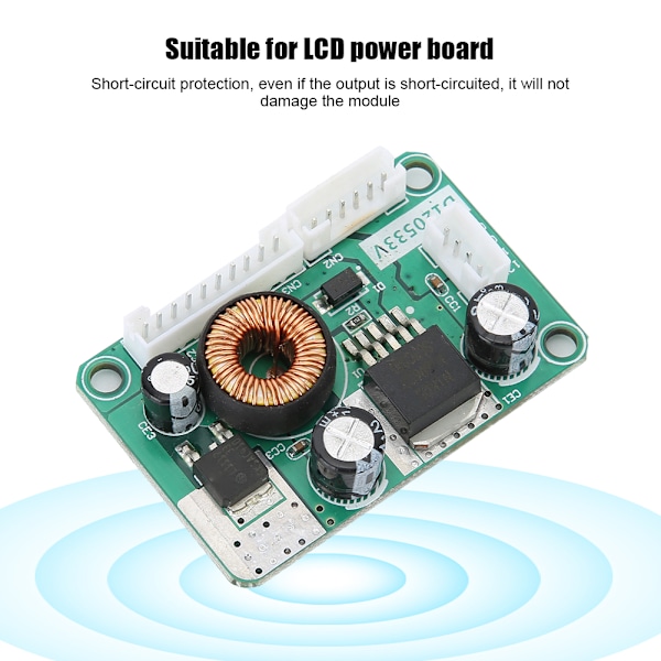 5 stk. DC Step Down-modul 12V til 5V 3.3V 3A Høy Effektivitet LCD Strømkort